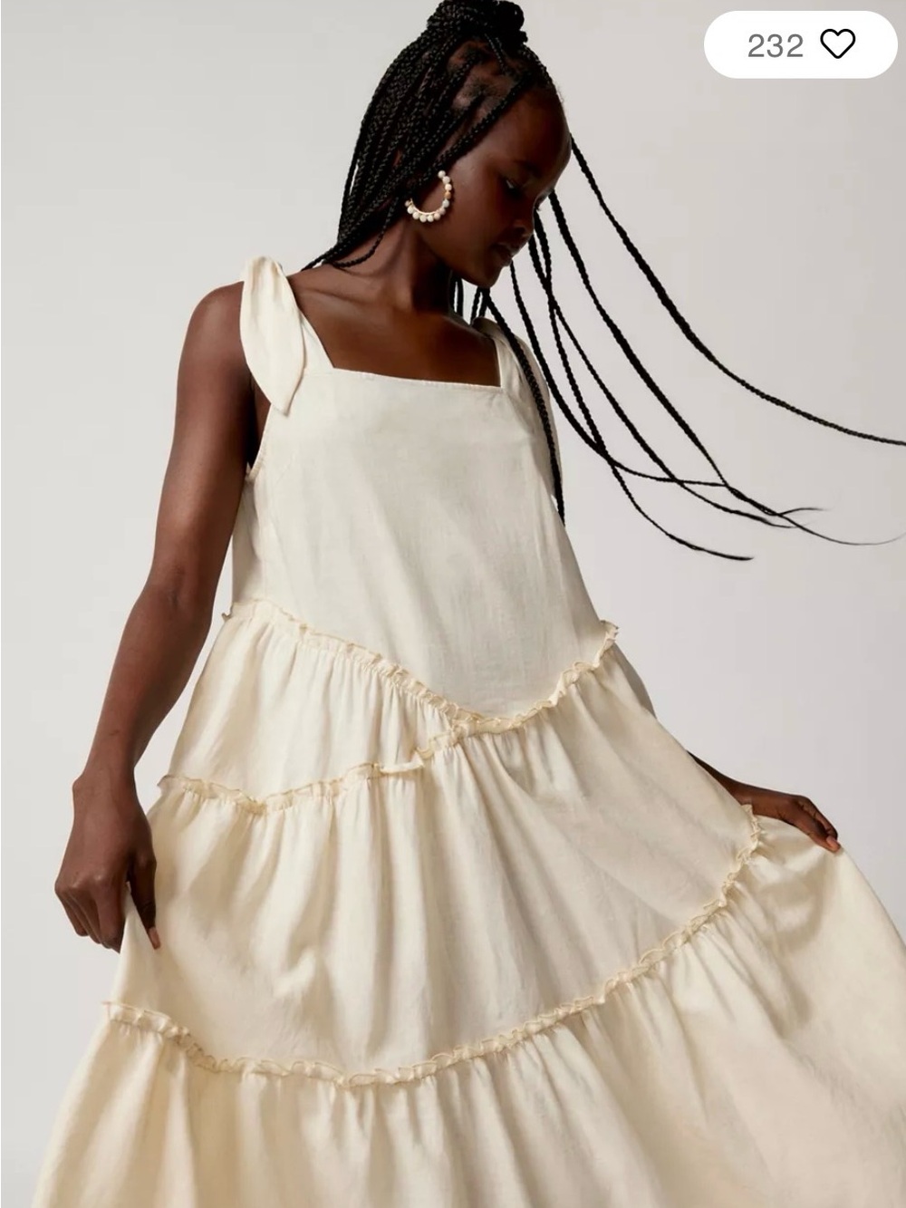Urban Outfitters Urban Renewal Tiered Tie-Shoulder Sundress